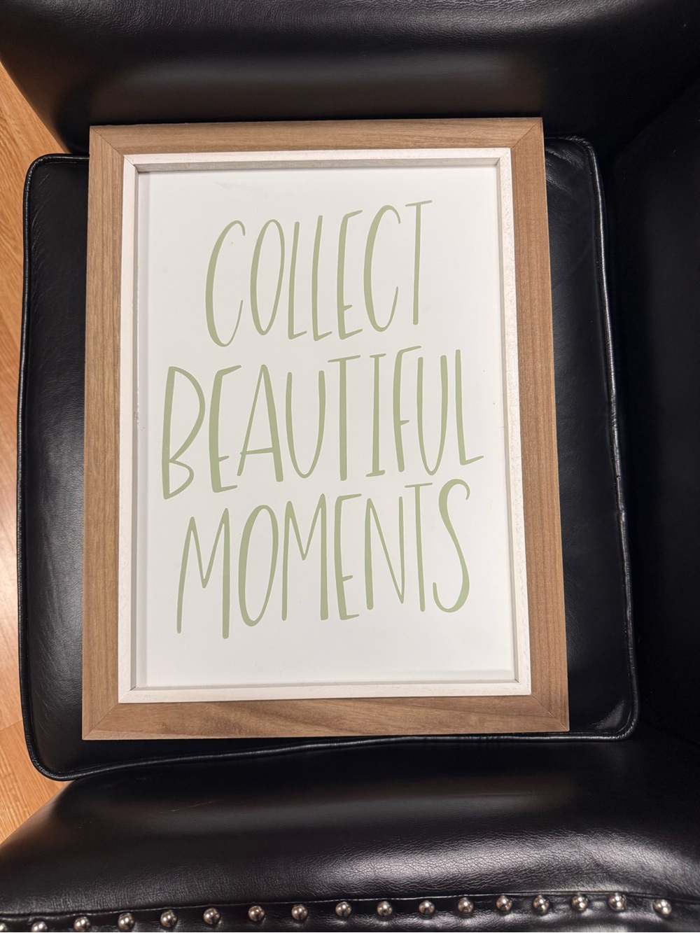Collect Beautiful Moments Framed Wall Art - Light Green on White